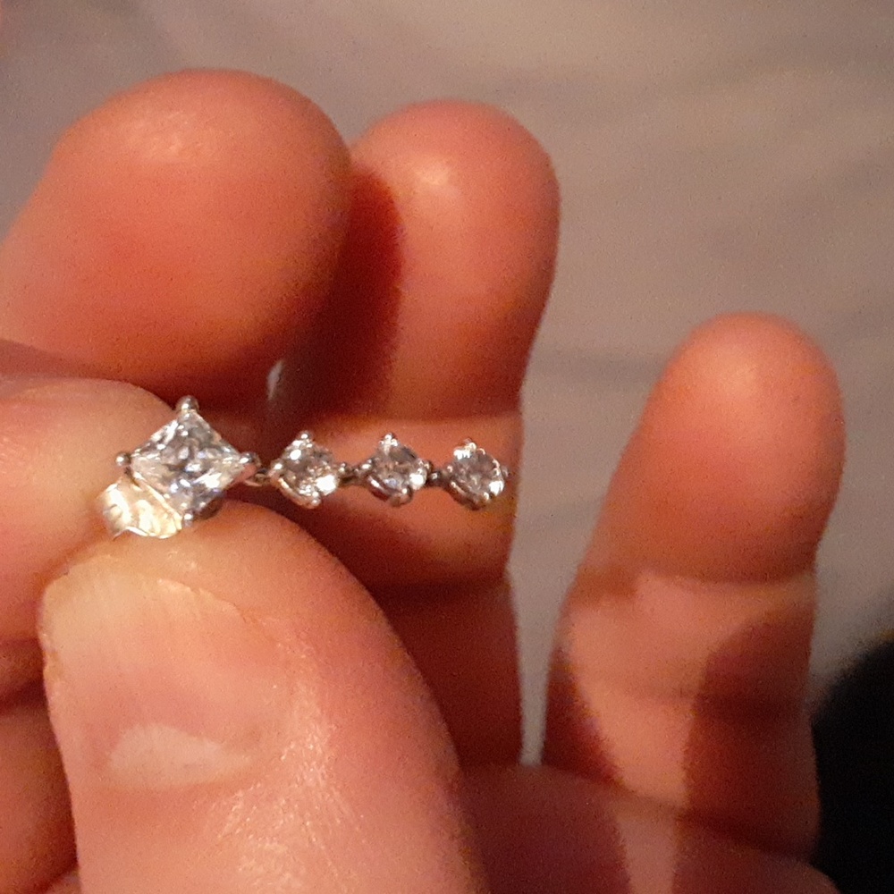 Pandora cubic zirconia bangle earrings